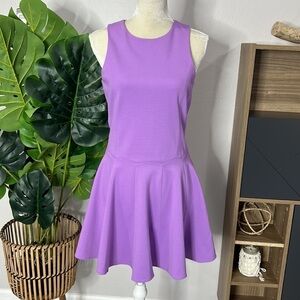 nwt // Tibi New York Ponte Knit Fit & Flare Dress w/ Scalloped Paneled Skirt